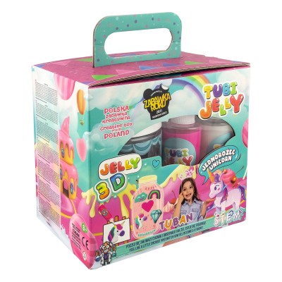 Σετ TUBI JELLY με 6 χρώματα & μικρό ενυδρείο μονόκεροι 