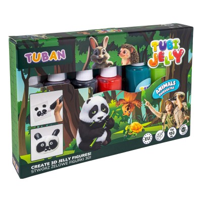 Σετ TUBI JELLY Ζώα με 6 χρώματα 