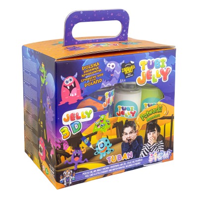 Σετ Tubi Jelly Τερατάκια για δημιουργία 3D φιγούρων gel - 6 χρώματα & ενυδρείο